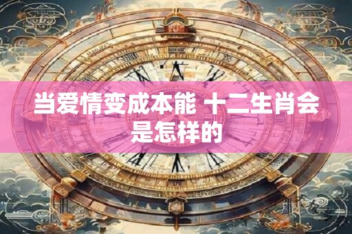 当爱情变成本能 十二生肖会是怎样的