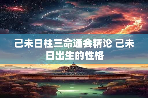 己未日柱三命通会精论 己未日出生的性格