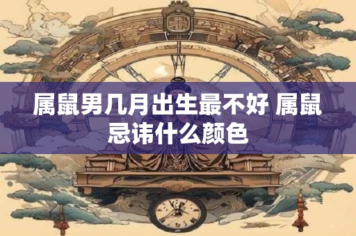 属鼠男几月出生最不好 属鼠忌讳什么颜色