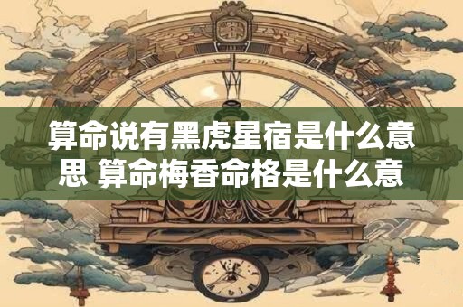 算命说有黑虎星宿是什么意思 算命梅香命格是什么意思