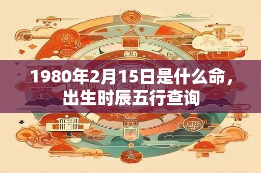 1980年2月15日是什么命，出生时辰五行查询