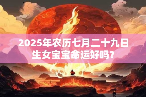 2025年农历七月二十九日生女宝宝命运好吗？