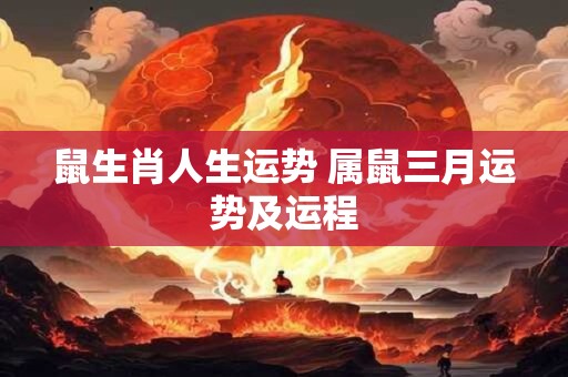 鼠生肖人生运势 属鼠三月运势及运程