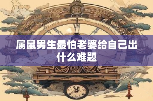 属鼠男生最怕老婆给自己出什么难题