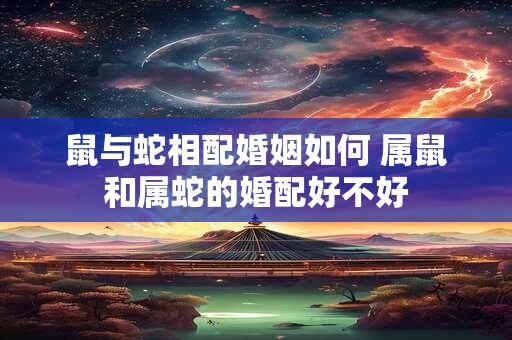 鼠与蛇相配婚姻如何 属鼠和属蛇的婚配好不好