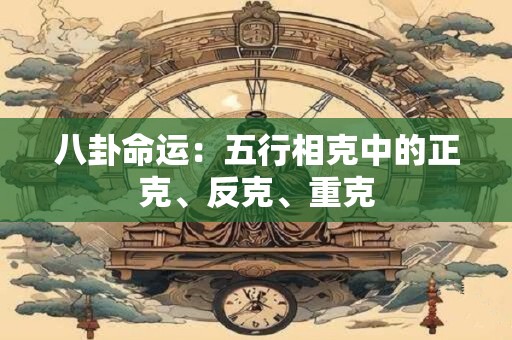 八卦命运：五行相克中的正克、反克、重克