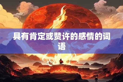 具有肯定或赞许的感情的词语
