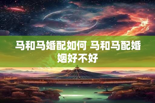马和马婚配如何 马和马配婚姻好不好