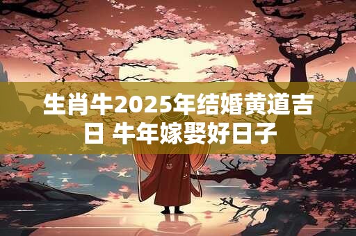 生肖牛2025年结婚黄道吉日 牛年嫁娶好日子
