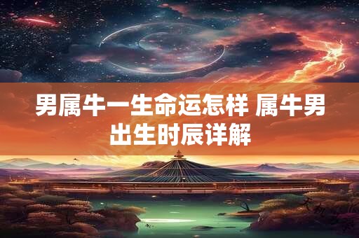 男属牛一生命运怎样 属牛男出生时辰详解