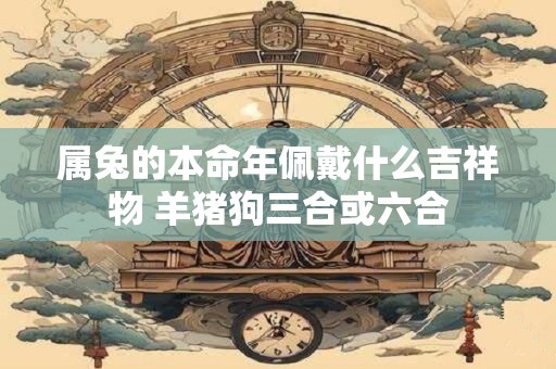属兔的本命年佩戴什么吉祥物 羊猪狗三合或六合