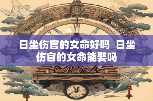 日坐伤官的女命好吗  日坐伤官的女命能娶吗
