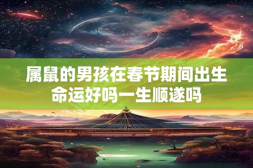 属鼠的男孩在春节期间出生命运好吗一生顺遂吗