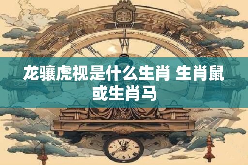 龙骧虎视是什么生肖 生肖鼠或生肖马