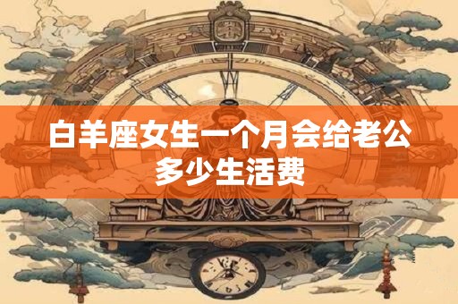 白羊座女生一个月会给老公多少生活费