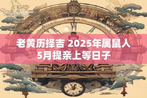老黄历择吉 2025年属鼠人5月提亲上等日子