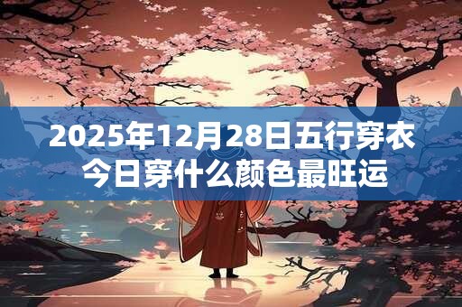 2025年12月28日五行穿衣 今日穿什么颜色最旺运