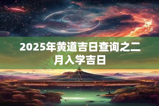 2025年黄道吉日查询之二月入学吉日