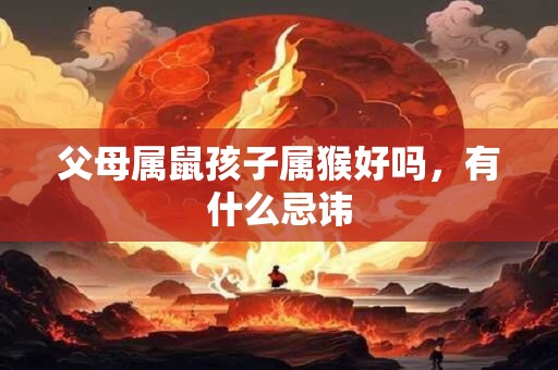 详细阅读:父母属鼠孩子属猴好吗,有什么忌讳 父母属鼠孩子属猴好吗,有什么忌讳