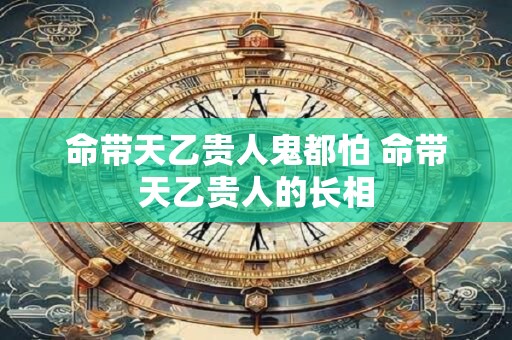 命带天乙贵人鬼都怕 命带天乙贵人的长相