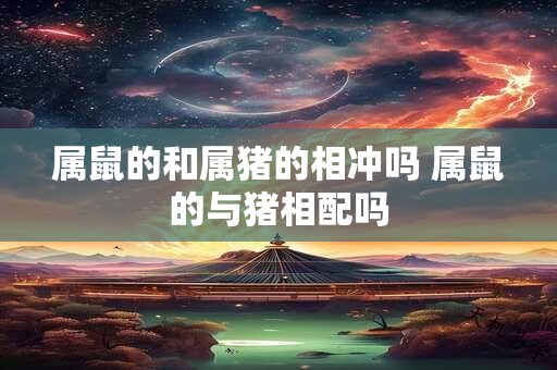 属鼠的和属猪的相冲吗 属鼠的与猪相配吗