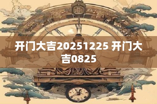 开门大吉20251225 开门大吉0825