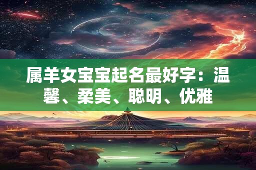 属羊女宝宝起名最好字：温馨、柔美、聪明、优雅