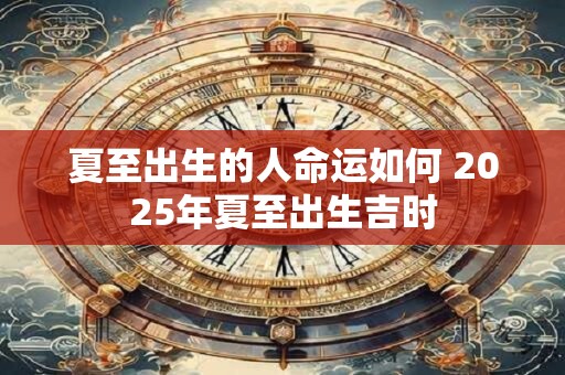 夏至出生的人命运如何 2025年夏至出生吉时