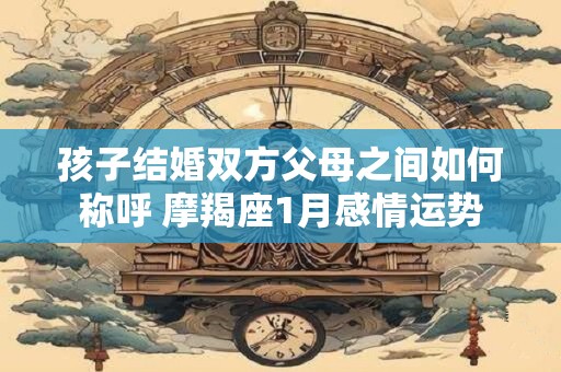 孩子结婚双方父母之间如何称呼 摩羯座1月感情运势