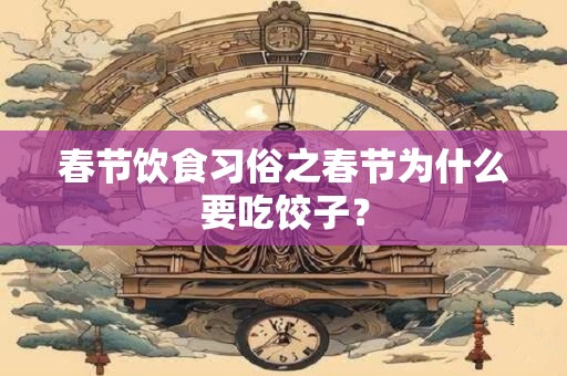 春节饮食习俗之春节为什么要吃饺子？