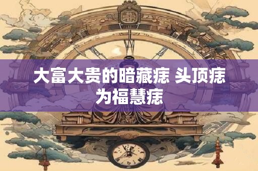 大富大贵的暗藏痣 头顶痣为福慧痣