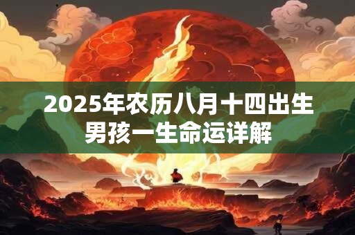 2025年农历八月十四出生男孩一生命运详解