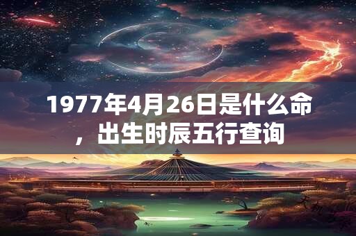 1977年4月26日是什么命，出生时辰五行查询