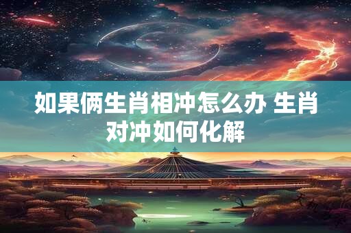 如果俩生肖相冲怎么办 生肖对冲如何化解