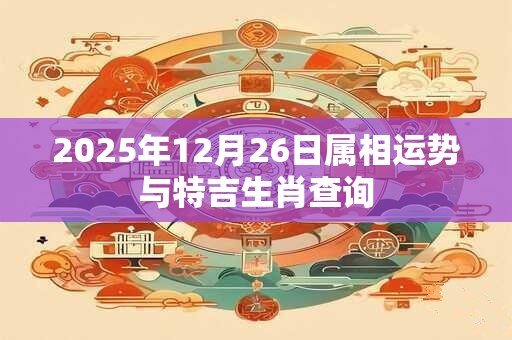 2025年12月26日属相运势与特吉生肖查询