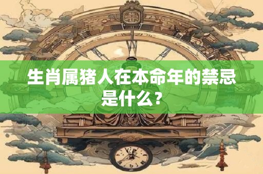 生肖属猪人在本命年的禁忌是什么？