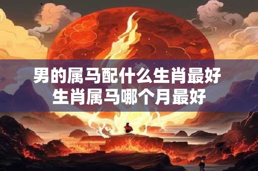 男的属马配什么生肖最好 生肖属马哪个月最好