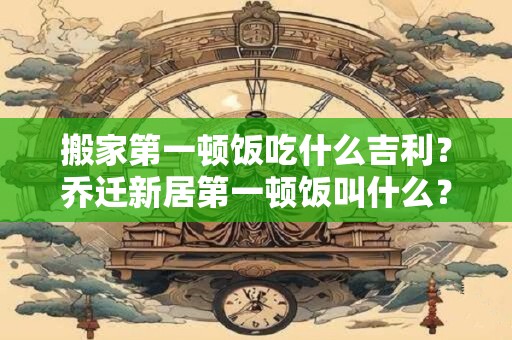 搬家第一顿饭吃什么吉利？乔迁新居第一顿饭叫什么？