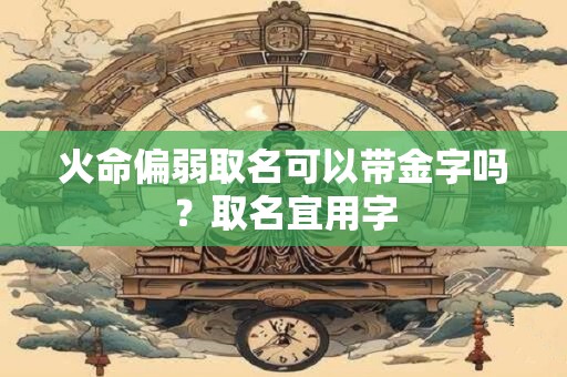 火命偏弱取名可以带金字吗？取名宜用字
