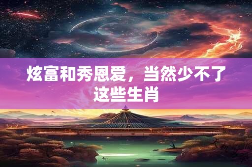 炫富和秀恩爱，当然少不了这些生肖