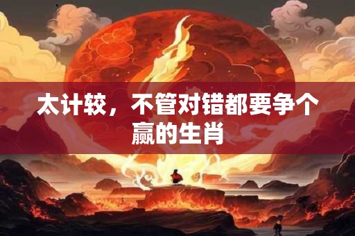 太计较，不管对错都要争个赢的生肖