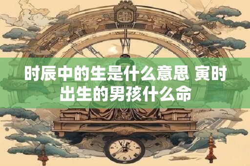 详细阅读:时辰中的生是什么意思 寅时出生的男孩什么命 时辰中的生是什么意思 寅时出生的男孩什么命