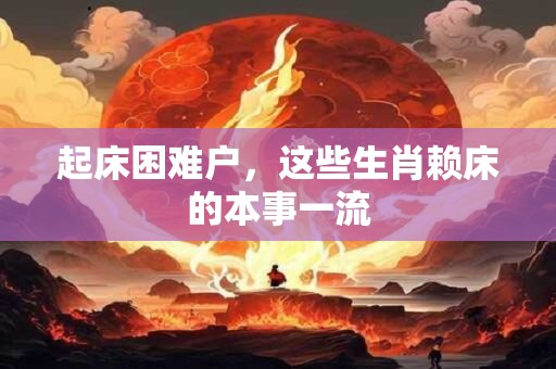 起床困难户，这些生肖赖床的本事一流