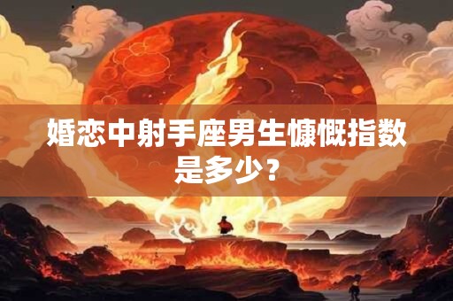 婚恋中射手座男生慷慨指数是多少？