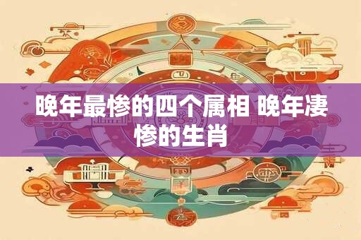 晚年最惨的四个属相 晚年凄惨的生肖