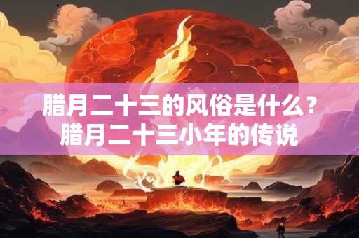 腊月二十三的风俗是什么？腊月二十三小年的传说
