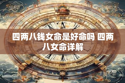 四两八钱女命是好命吗 四两八女命详解