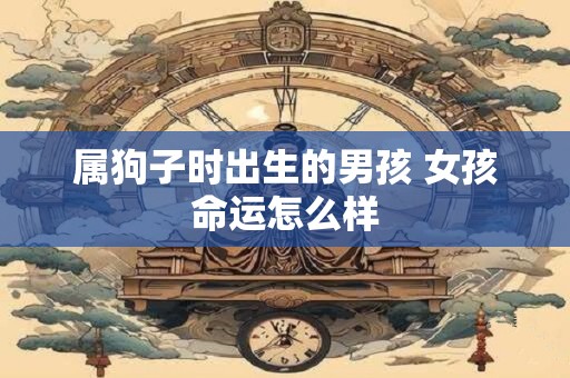 属狗子时出生的男孩 女孩命运怎么样
