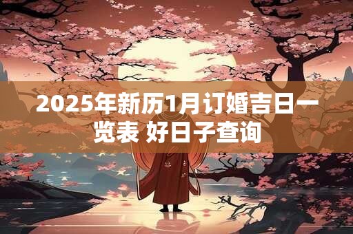 2025年新历1月订婚吉日一览表 好日子查询
