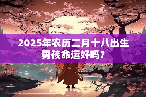 2025年农历二月十八出生男孩命运好吗？